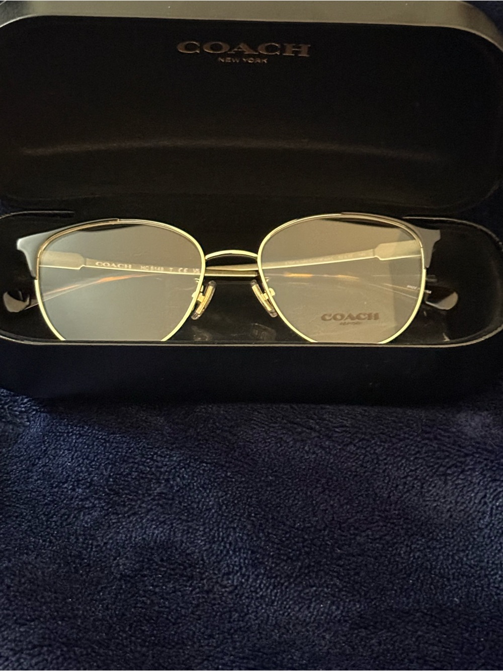 Coach Women's LightGold Metal Frame RX Glasses